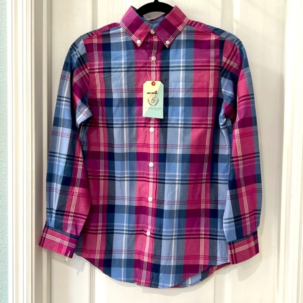 Boys Class Club Plaid Button Down for Boys size 12